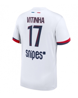 Paris Saint-Germain Vitinha #17 Maglia Gara Trasferta Repliche 2025-26 Maniche Corte